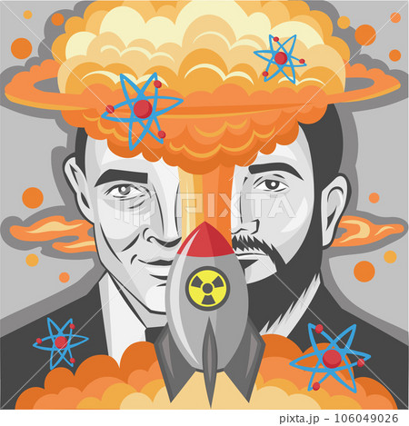 Creators of nuclear bomb with nuclear explosion Creators of nuclear bomb with nuclear explosion 106049026