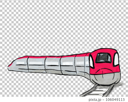 秋田新幹線こまちのスケッチ風イラスト。E6系こまちのイラスト。 106049113