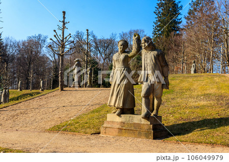Valley of the Norsemen at the palace gardens of Fredensborg palace in Denmark Valley of the Norsemen at the palace gardens of Fredensborg palace in Denmark 106049979