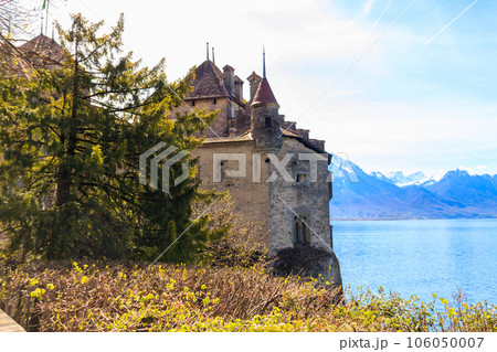 Chillon Castle on Lake Geneva near Montreux, Switzerland 106050007