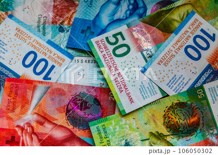 Background of the different swiss francs banknotes 106050302