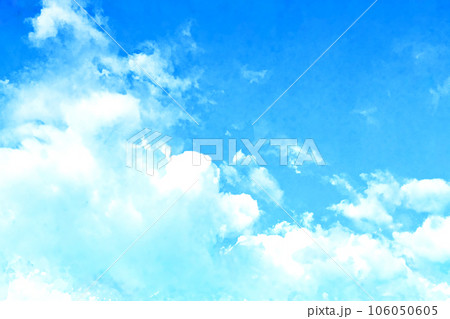 夏の青空と白い雲 106050605