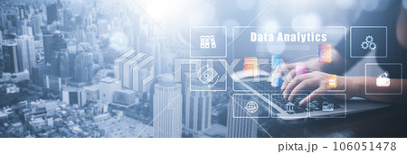 Working Data Analytics and Data Management Systems and Metrics connected to corporate strategy database for Finance, Intelligence,  Business Analytics with Key Performance Indicators, social network 106051478