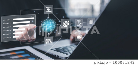 Working Data Analytics and Data Management Systems and Metrics connected to corporate strategy database for Finance, Intelligence, Business Analytics with Key Performance Indicators, social network Working Data Analytics and Data Management Systems and Metrics connected to corporate strategy database for Finance, Intelligence, Business Analytics with Key Performance Indicators, social network 106051845