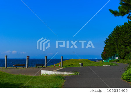 千葉県習志野茜浜緑地の風景2023年8月 千葉県習志野茜浜緑地の風景2023年8月 106052406