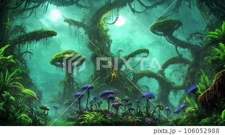 異世界の風景　ジャングル　9 106052988