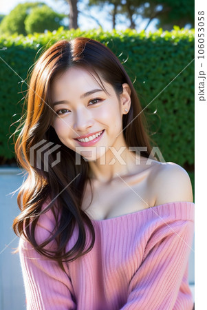 オフショルダーの女性 106053058