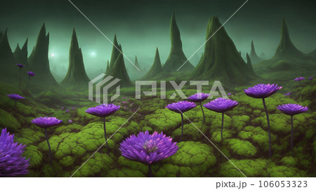 異世界の風景　奇妙な植物の群生　2 106053323