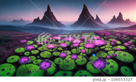 異世界の風景 奇妙な植物の群生 6 異世界の風景 奇妙な植物の群生 6 106053327