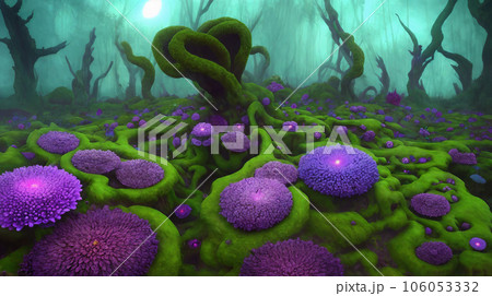 異世界の風景 奇妙な植物の群生 11 異世界の風景 奇妙な植物の群生 11 106053332