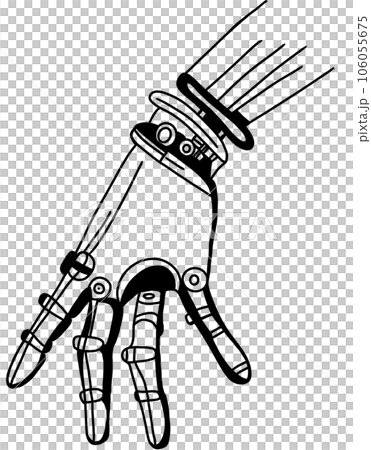 robot hand with wire brush - Stock Illustration [106055675] - PIXTA