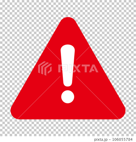 red warning mark red warning mark 106055784