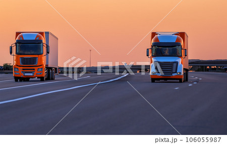 truck on the road 106055987