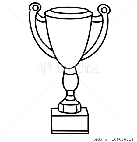 golden trophy cup isolated on white 106056011