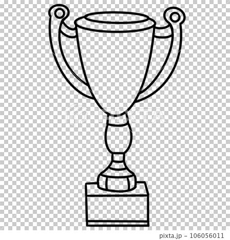 golden trophy cup isolated on white 106056011