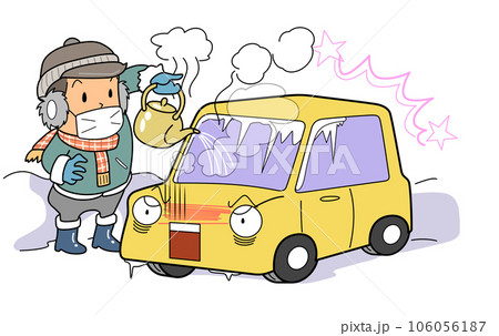 お湯で車体の氷を溶かす 106056187