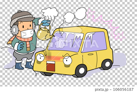 お湯で車体の氷を溶かす 106056187