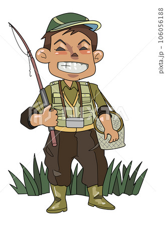 渓流釣りの男性 106056188