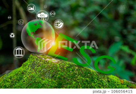 ESG concept for environment, society and governance in sustainable. business responsible environmental. 106056415