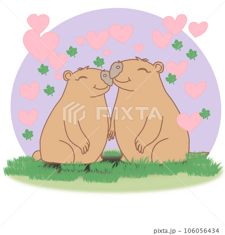 Capybara in love Capybara in love 106056434