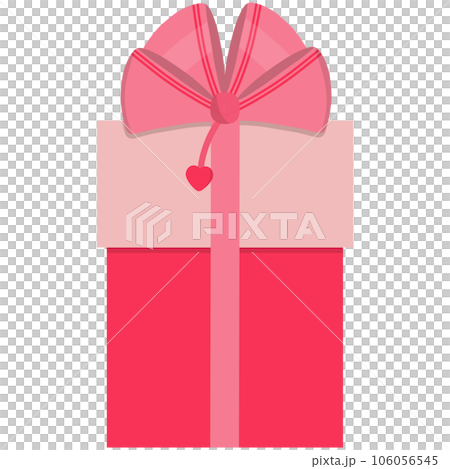Christmas gift box with bow for happy holiday, present for party or celebration, elements for invitation, greetings 106056545