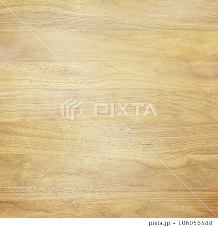 ウォールナットの明るい薄茶色の木目の板材の表面の正方形の背景画像 106056588