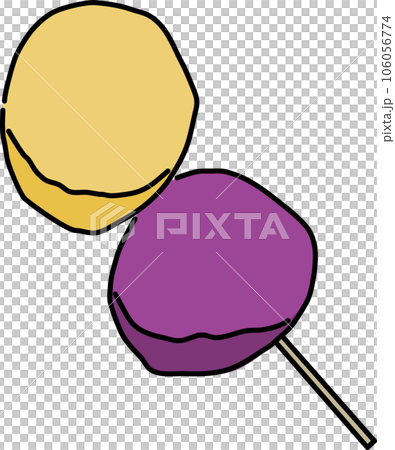 台灣地道美食紅薯球_輪廓+繪畫 106056774