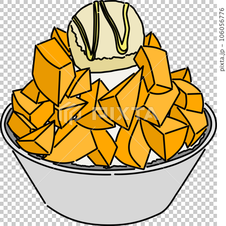 台灣地道美食芒果刨冰_輪廓+繪畫 106056776