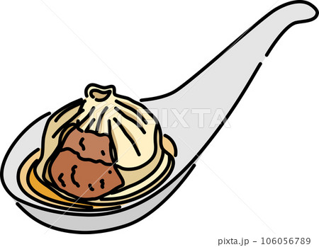 小籠包_アウトライン＋塗り 106056789