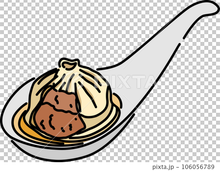 小籠包_アウトライン＋塗り 106056789