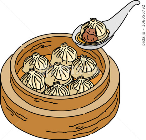 小籠包_アウトライン＋塗り 106056792