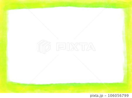 シンプルな四角グリーンフレーム　水彩風 106056799