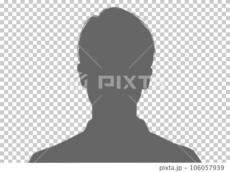 male face ID photo silhouette 106057939