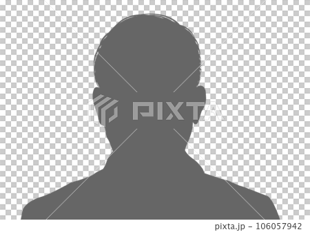 男性面部特寫照片剪影 106057942