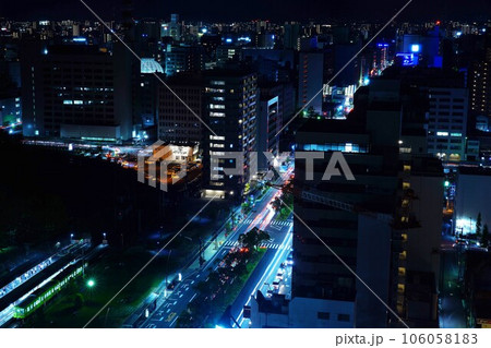 ホテル高層階から見た高松市街地の夜景 106058183