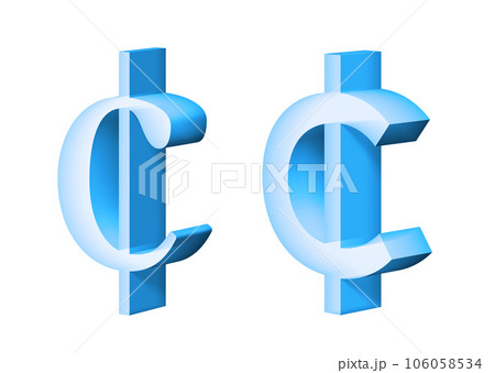 CG illustration of symbol - ¢ CG illustration of symbol - ¢ 106058534