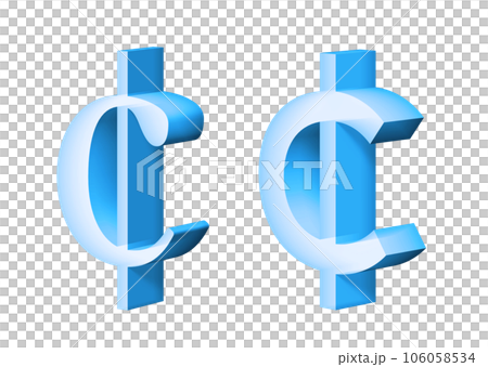 CG illustration of symbol - ¢ CG illustration of symbol - ¢ 106058534