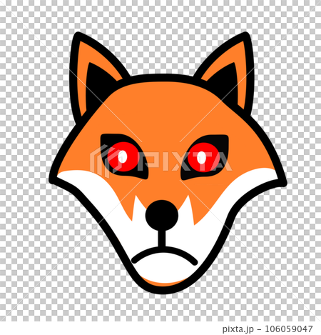 Fox face illustration for GIF animation 106059047