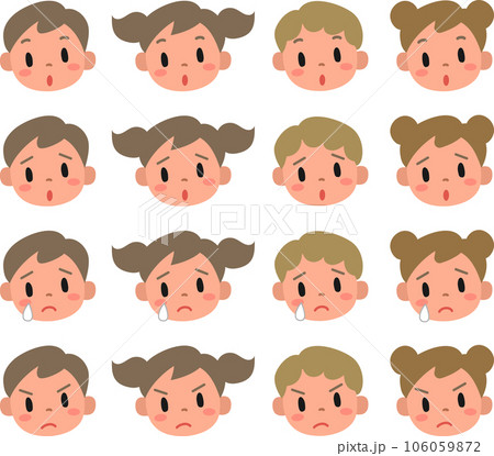 かわいい子供の表情セット 106059872
