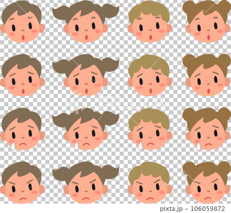 かわいい子供の表情セット 106059872