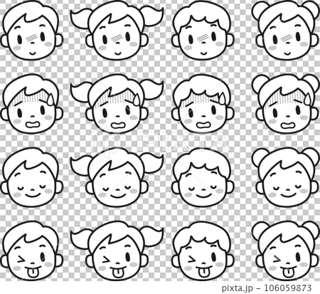 かわいい子供の表情セット かわいい子供の表情セット 106059873