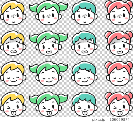 cute kid facial expression set cute kid facial expression set 106059874