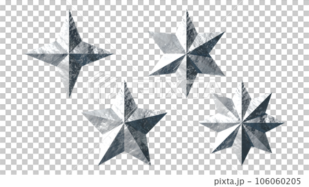Three-dimensional (3D) "Stars" silver, silver 106060205