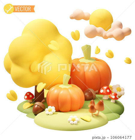 Vector autumn nature illustration 106064177