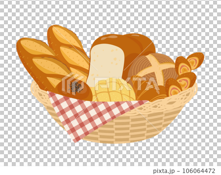籃子裡的麵包插圖 106064472