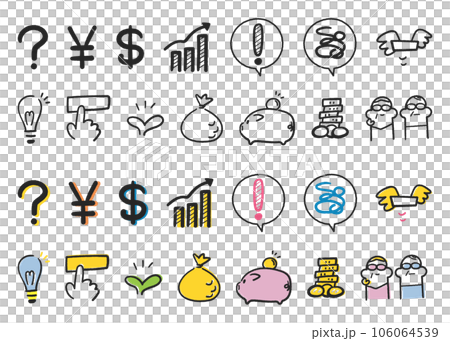 Icons related to money and investment Illustration illustration material Icons related to money and investment Illustration illustration material 106064539