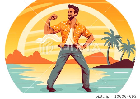Man enjoying the beach Man enjoying the beach 106064695