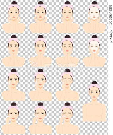 Beauty woman illustration set #01 106064809