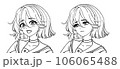 Anime school girl expressions 106065488