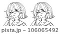 Anime school girl expressions 106065492